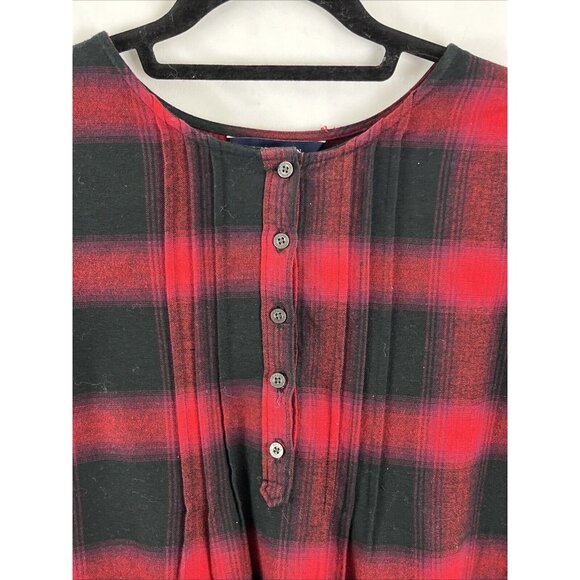 Ralph Lauren Plaid Flannel Dress Girls Size 16 Grunge Gorpcore - Picture 4 of 11